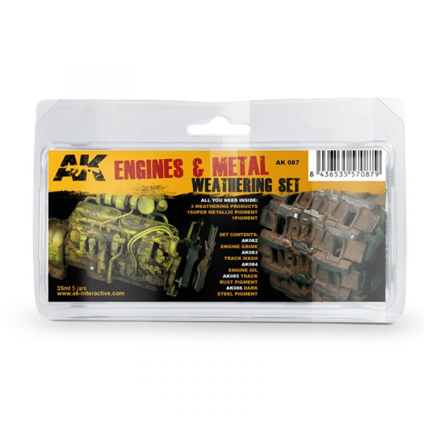 Ak087 Engines and Metal Weathering Set