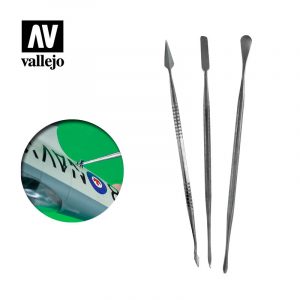 vallejo hobby tools set of 3 stainless steel carvers T02002